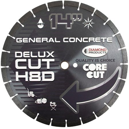 DIAMOND PRODUCTS 14x.125x1 Delux-Cut High Speed Dry Segmented Blade 70499